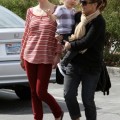 Ashlee Simpson with her son Bronx Wentz and her mother Tina Simpson