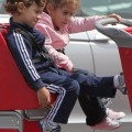 Jennifer Lopez's twins Max and Emme W/Nanny