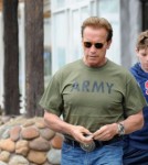 Arnold Schwarzenegger and his son Christopher out for Father's Day