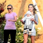 Ali Larter and Son Theo with actress Amy Smart