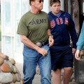 Arnold Schwarzenegger and his son Christopher Out For Father's Day