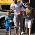 David Beckham and Sons Getting Ice Cream