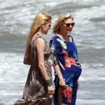 January Jones on the Beach During Her Baby Shower January Jones on the Beach During Her Baby Shower