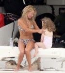 Geri Halliwell With Her Daughter in the South of France