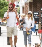Naomi Watts and Liev Schreiber in Tribeca to pick up juice for their sons, Sasha and Samuel