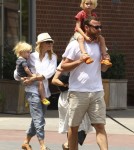 Naomi Watts and Liev Schreiber in Tribeca to pick up juice for their sons, Sasha and Samuel