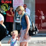 Nicole Richie and daughter Harlow at Ice Cream Plus in West Hollywood. 