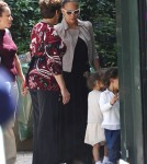 Jennifer Lopez takes her twins Emme and Max to the Parc Monceau, Paris, France