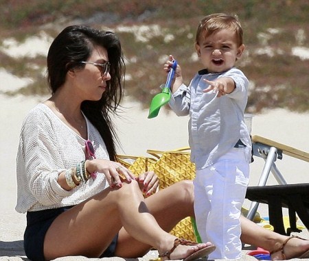 Kourtney Kardashian took her son Mason to Manhattan beach California on 