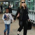 Madonna with sons Rocco & David at Heathrow