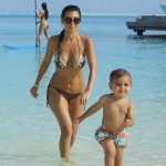 Kourtney Kardashian, Scott Disick with Mason in Bora Bora