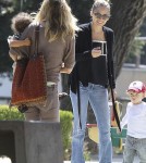 Nicole Richie and Ellen Pompeo at the Park with Children