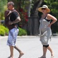 Pink and Carey Hart Walking with Willow