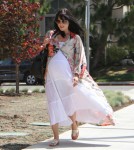 Selma Shows Off Her Bump in a Maxi Dress