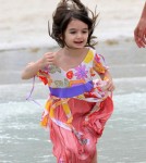 Katie Holmes and Suri Cruise in Miami on the Beach