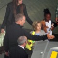 Angelina Jolie Zahara and Shiloh Arrive at Heathrow Airport