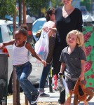 Angelina Jolie Spends the Day With Shiloh and Zahara in LA