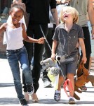 Angelina Jolie Spends the Day With Shiloh and Zahara in LA