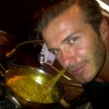 David Beckham Cooking in His Kitchen