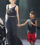 Heidi Klum walks her kids to their daycare centre in New York.