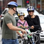 Matt Damon Bikes With Family in Vancouver