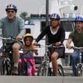 Matt Damon Bikes With Family in Vancouver