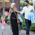 Tori Spelling Leaving Kitson Store With Her Children