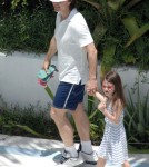 Tom Cruise and Suri Poolside in Miami