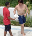 Tom Cruise and Suri Poolside in Miami