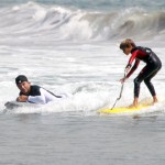 David Beckham Goes Boogie Boardin' With The Boys!
