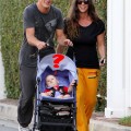 Alanis Morissette Strolls Down The Street With Her Men