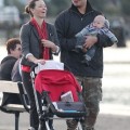 evangeline Lilly with son and boyfriend Norman