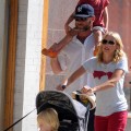 Naomi Watts and Liev Schreiber with their children Alexander and Samue
