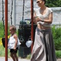 Jennifer Lopez with her twins Emme and Max at a Park this weekend 7.31