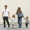 Tobey Maguire goes out for brunch with wife Jennifer Meyer-Maguire and kids Ruby and Otis