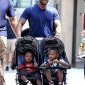 Usher Out In NYC With His Sons Usher V & Naviyd - August 3