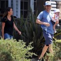 Owen Wilson, Jade Duell nd their eight-month-old son Robert.