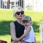 Gwen Stefani is seen with her son Zuma Rossdale at a park in Los Angeles. Gwen Stefani is seen with her son Zuma Rossdale at a park in Los Angeles.