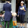 Gwen Stefani takes her son Zuma Nesta Rock and his nanny for a snack in Primrose Hill.