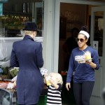Gwen Stefani takes her son Zuma Nesta Rock and his nanny for a snack in Primrose Hill.