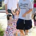 Adam Sandler out with his Matching Daughters Sadie and Sunny