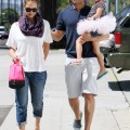 Jessica Alba and husband Cash Warren take their tutu wearing daughter Honor Warren out to brunch