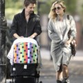 Kate Hudson and Matt Bellamy take baby Bingham Hawn Bellamy for a stroll in North London