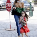 Katie Holmes Suri Cruise for a play date at the Chelsea Piers in New York City.