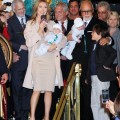 Celine Dion is welcomed back to Las Vegas, NV on February 16, 2011 where she arrived with husband Rene Angelil, son Rene-Charles and the newest additions to their family, twins Nelson and Eddie Angelil.