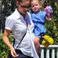Jennifer Garner Takes Her Daughters to a Birthday Party