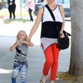 Singer Gwen Stefani and son Zuma out on her wedding anniversary in Studio City, CA.