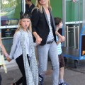 Kate Moss and Lila Grace in France