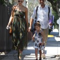Jessica Alba and her husband Cash Warren with daughter Honor