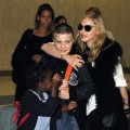 Madonna Seen at Heathrow Airport in London With Her Children